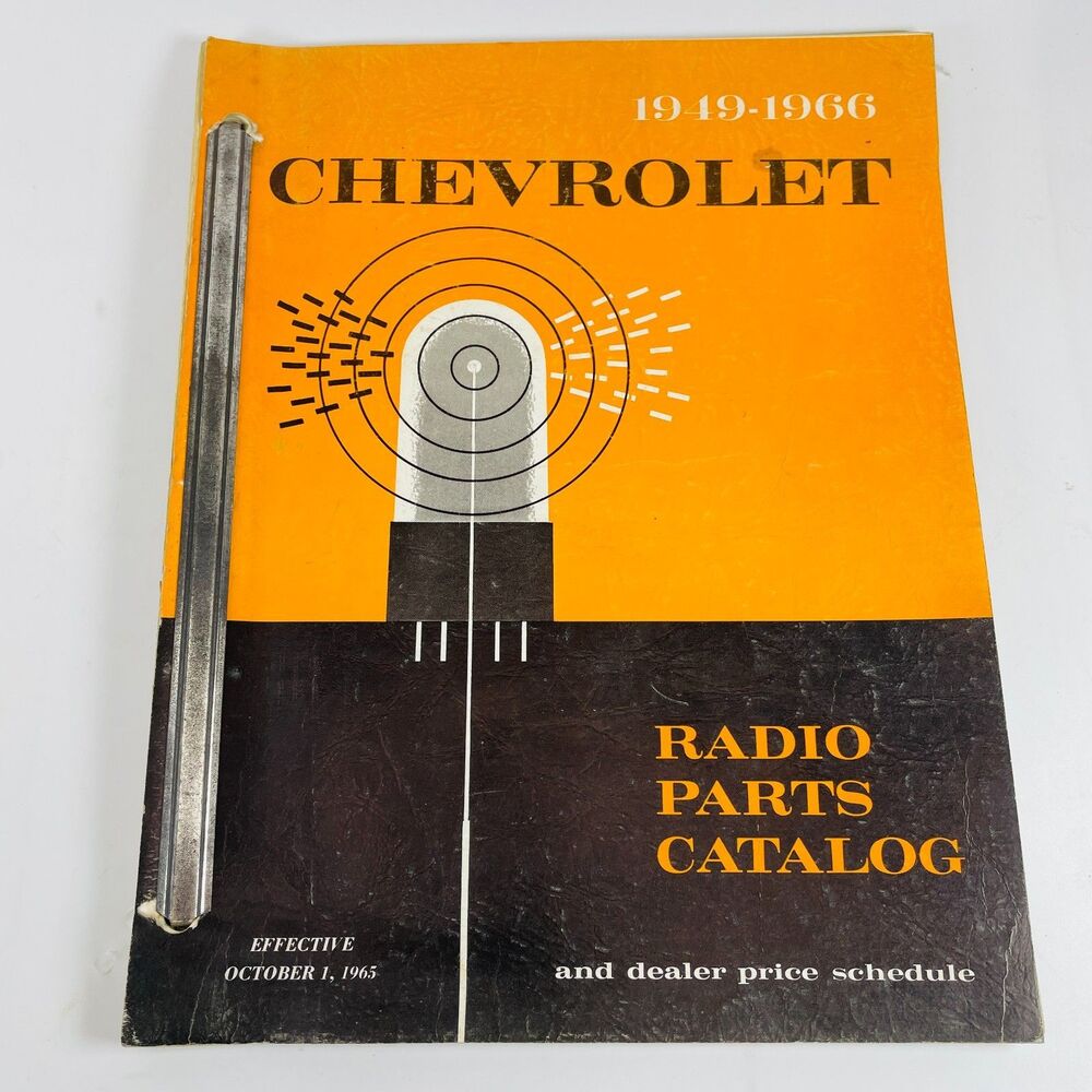 Original 1949-1966 Chevrolet Radio Parts Catalog Manual GM 1965 Publication